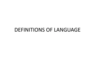 Various Definitions of Language Throughout Linguistic History