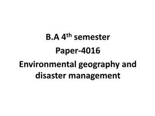 Environmental Geography and Disaster Management in B.A. 4th Semester - Paper 4016