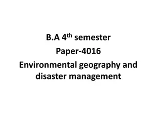 Understanding Environmental Geography and Disaster Management in B.A. 4th Semester - Paper 4016