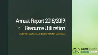 Auditor General's Department Jamaica Annual Report 2018/2019