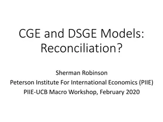 CGE and DSGE Models: A Comparative Analysis