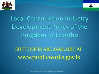 Government of Lesotho Logo and Local Construction Industry Development Policies
