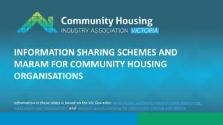 Information Sharing Schemes and MARAM for Community Housing Organizations