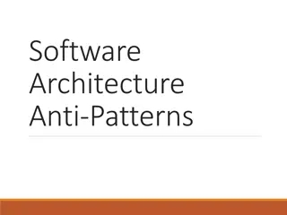 Common Software Architecture Anti-Patterns