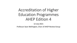 Accreditation of Higher Education Programmes - AHEP Edition 4.12, July 2021