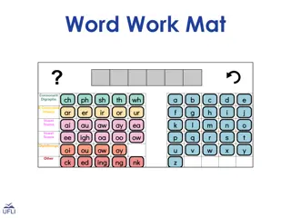Word Work Mat Activities for Beginner and Intermediate Levels