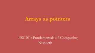 Arrays as Pointers: Fundamentals of Computing