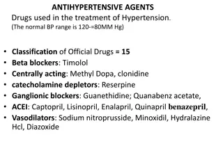 Overview of Antihypertensive Agents and their Mechanisms of Action