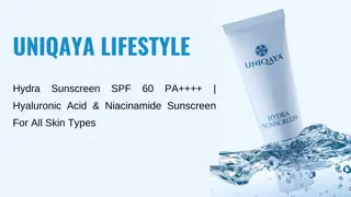 Sunscreen SPF 60 PA     For All Skin Types