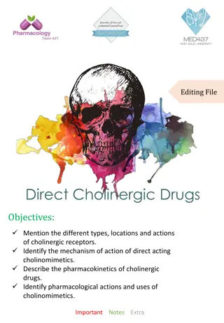 Cholinergic Drugs: Receptors, Actions, and Pharmacology