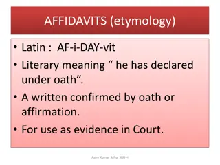 Understanding Affidavits in Indian Law