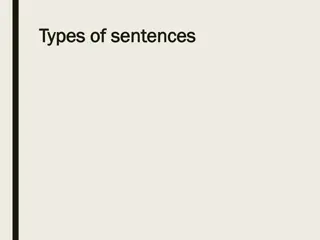 Understanding Different Types of Sentences and Their Structure