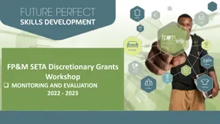 Enhancing Monitoring and Evaluation for Discretionary Grants Workshop