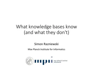 Knowledge Base Construction and Commonsense Knowledge in Fiction