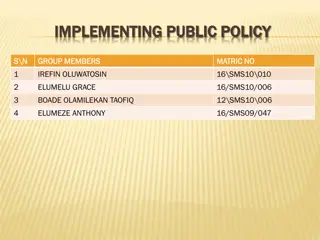 Evolution of Public Policy Implementation Studies
