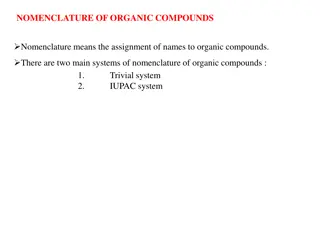 Overview of Organic Compounds Nomenclature