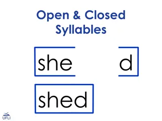 Mastering Open and Closed Syllables: Fun Learning Activities