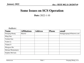 Issues with SCS Operation in IEEE 802.11be Standard