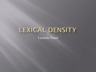 Lexical Density in Text Analysis