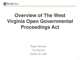 Understanding the West Virginia Open Governmental Proceedings Act