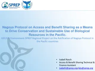 The Nagoya Protocol on Access and Benefit Sharing in the Pacific