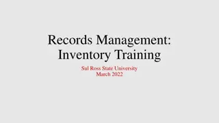 Effective Records Inventory Management Training at Sul Ross State University