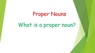 Proper Nouns: Names of People, Places, and Things