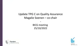 Thematic Peer Group C on Quality Assurance Activities Update