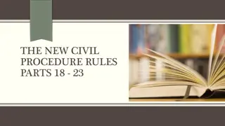 Understanding the New Civil Procedure Rules Parts 18-23