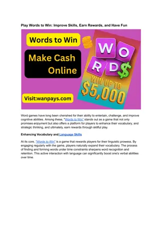 Play Words to Win_ Improve Skills, Earn Rewards, and Have Fun