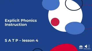 Explicit Phonics Instruction S.A.T.P. Lesson 4