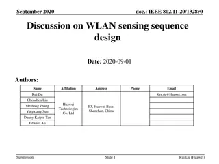 Discussion on WLAN Sensing Sequence Design in IEEE 802.11-20/1328r0