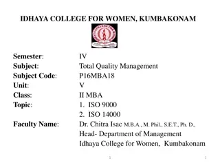 Understanding ISO 9000 and ISO 14000 Standards at Idhaya College for Women, Kumbakonam