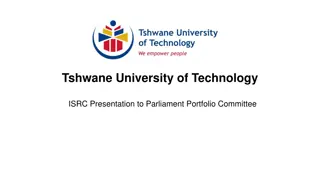 Tshwane University of Technology ISRC Presentation Overview