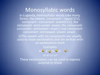 Monosyllabic Words in Luganda