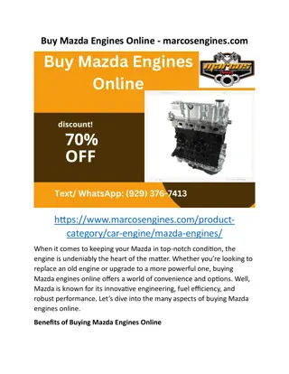 Buy Mazda Engines Online - marcosengines.com