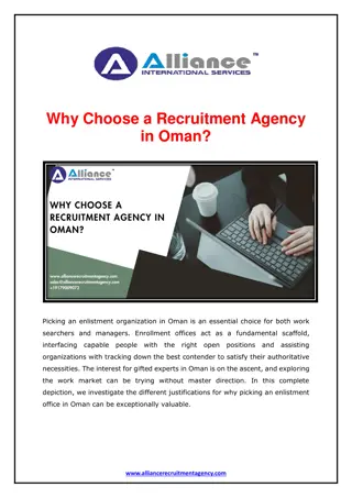 Why Choose a Recruitment Agency in Oman