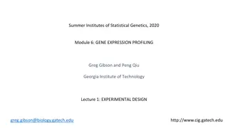 Gene Expression Profiling in Statistical Genetics Summer Institute 2020