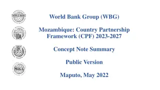 World Bank Group's Country Partnership Framework (CPF) 2023-2027 Concept Note Summary