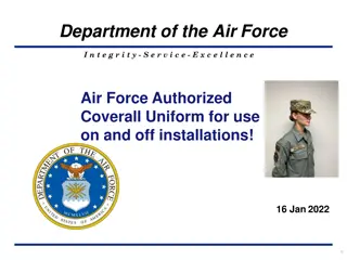 Air Force Maintenance Duty Uniform (MDU) Authorization Details