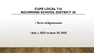 Collective Agreement Highlights for CUPE Local 716 Richmond School District 38 (2022-2025)