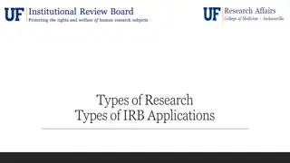 IRB Applications in Research Studies