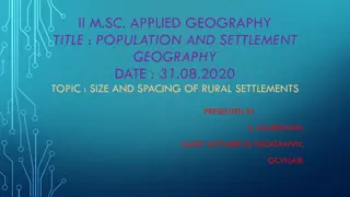 Size and Spacing of Rural Settlements in Geography Research