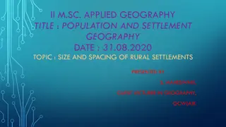 Understanding Size and Spacing of Rural Settlements in Geography Research