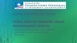 Federal Audit Executive Council FY2021 Data Act Working Group Overview