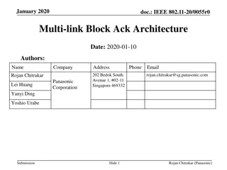 IEEE 802.11-20/0055r0 Multi-link Block Ack Architecture Overview
