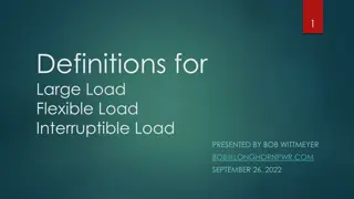 Definitions and Classifications for Large, Flexible, and Interruptible Loads in the Energy Industry