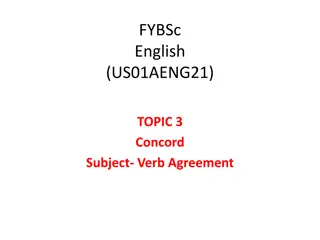 Subject-Verb Agreement in English Sentences