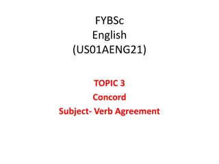 Understanding Subject-Verb Agreement in English Sentences