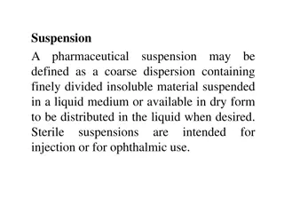 Understanding Pharmaceutical Suspensions